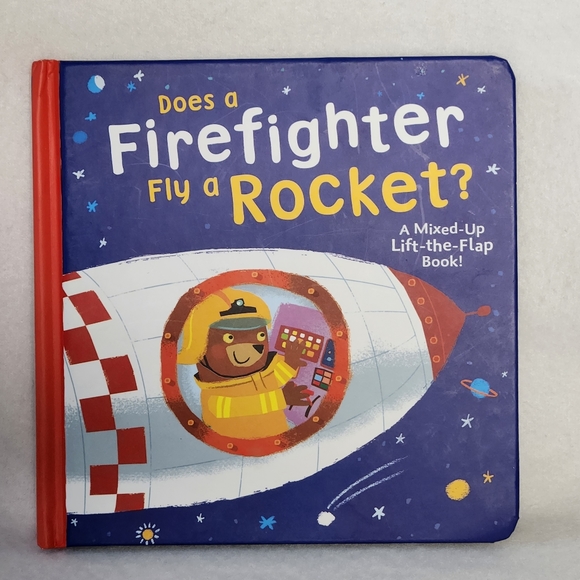 Randomhouse Kids, Does Firefighter Fly A Rocket? Lift The Flap Book. - Picture 1 of 6